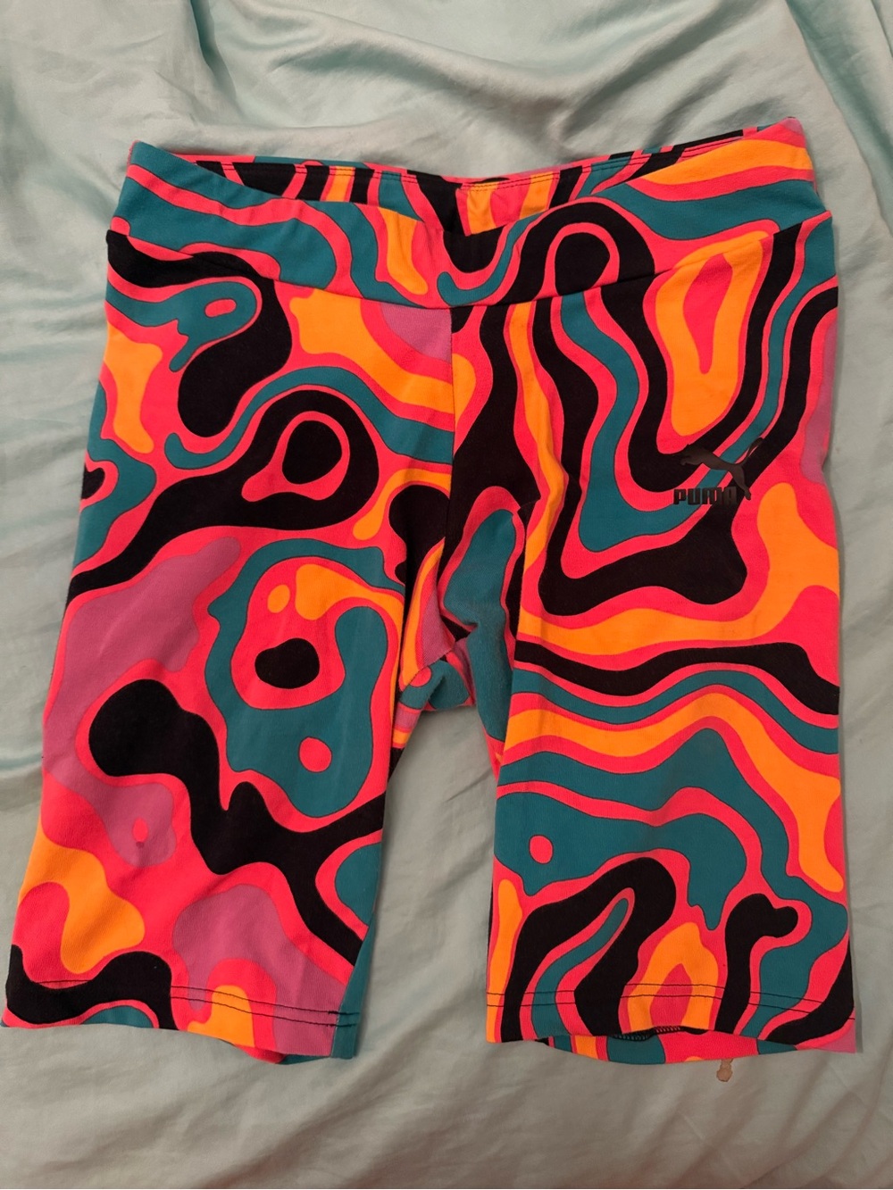 Puma Shorts - Tight fit, biker shorts, multicolour, Farm Rio Vibes, size Medium